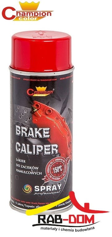 CHAMPION Brake 400ml Spray do zacisków CZERWONY RAL 3002