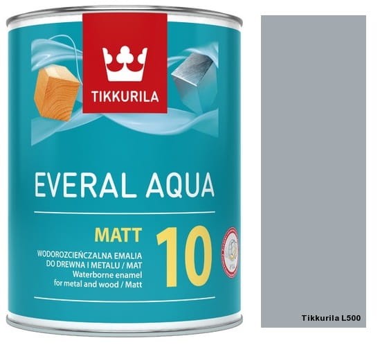 TIKKURILA Everal Aqua Matt [10]  0,9L KOLOR L500