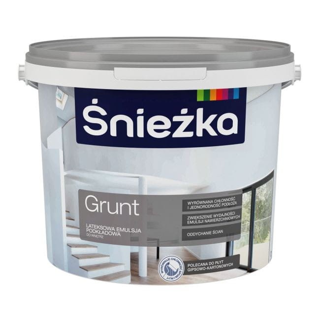 Śnieżka Grunt - biała farba podkładowa 5l