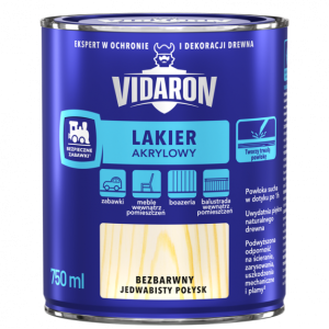 VIDARON Lakier akrylowy do drewna 0,75l POŁYSK  &+