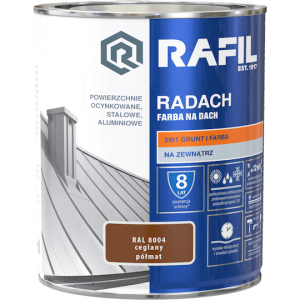 RADACH 0,75l Ceglany RAL 8004 Farba na dach PÓŁMAT