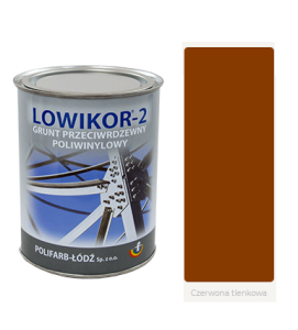 Lowikor -2 farba poliwinylowa 10l Czerwony tlenkowy