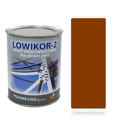 Lowikor -2 farba poliwinylowa 5l Czerwony tlenkowy