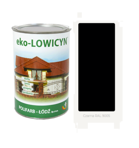 eko LOWICYN Farba dach ocynk CZARNY 10L