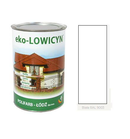 eko LOWICYN 10l na dach ocynk BIAŁY RAL 9003