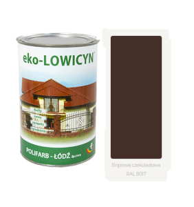 eko LOWICYN Farba dach ocynk BRĄZ CZEKOLADOWY 10L RAL 8017