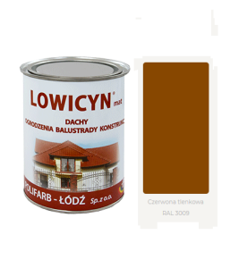 LOWICYN 10l dach ocynk CZERWONY TLENKOWY Mat