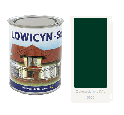 LOWICYN SX 5l  dach ocynk ZIELONY CIEMNY RAL 6005 Połysk