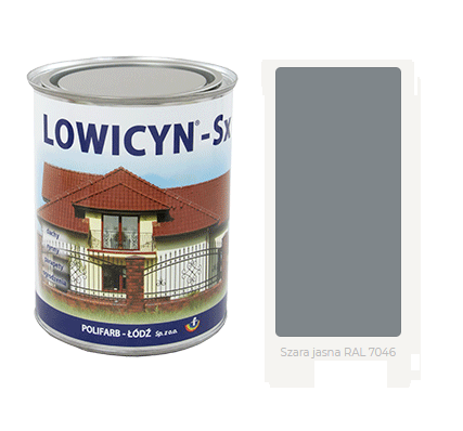 LOWICYN SX 5l  dach ocynk SZARY JASNY RAL 7046 Połysk