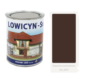 LOWICYN SX  5l  dach ocynk  BRĄZ CZEKOLADA RAL 8017 Połysk