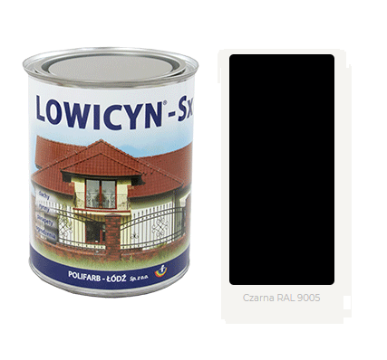 LOWICYN SX  5l  dach ocynk CZARNY RAL 9005 Połysk