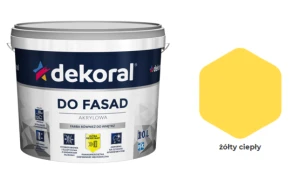 Farba Fasadowa Dekoral Polinit CIEPŁY ŻÓŁTY 1L