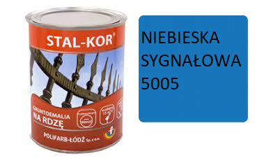 STAL-KOR Gruntoemalia na rdzę 0,8L NIEBIESKA SYGNAŁOWA