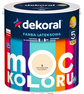 Dekoral Farba MOC KOLORU 2,5l LODY WANILIOWE