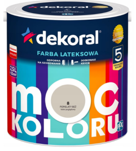 Dekoral Farba MOC KOLORU 5l POPIELATY BEŻ