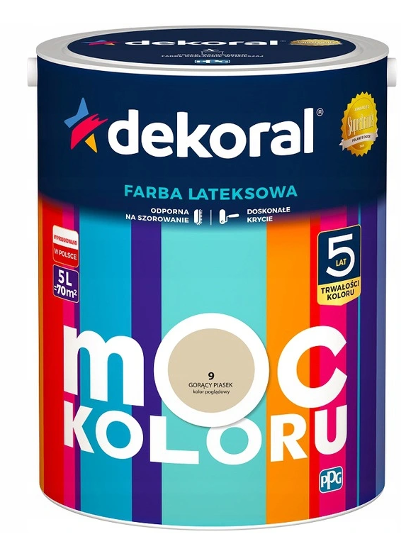 Dekoral Farba MOC KOLORU 5l GORĄCY PIASEK
