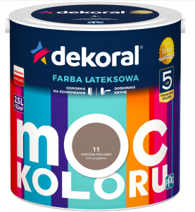Dekoral Farba MOC KOLORU 2,5l KAWOWA PRALINKA