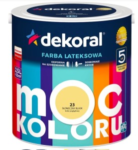 Dekoral Farba MOC KOLORU 5l słoneczny blask