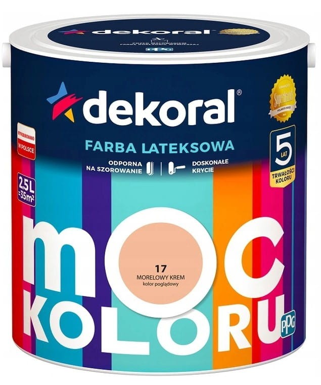 Dekoral Farba MOC KOLORU 2,5l Morelowy krem