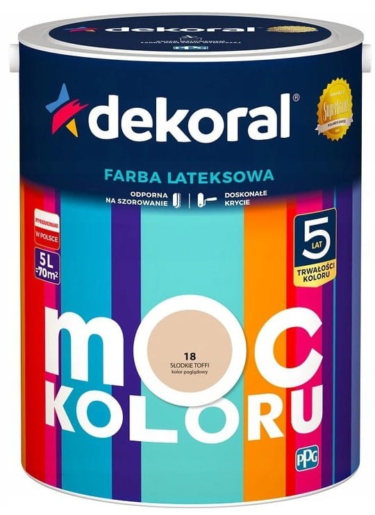 Dekoral Farba MOC KOLORU 5l Słodkie toffi