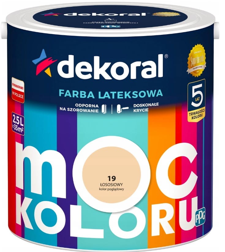Dekoral Farba MOC KOLORU 5l Łososiowy