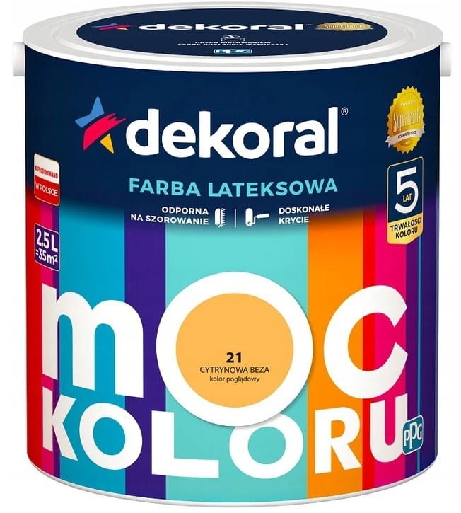 Dekoral Farba MOC KOLORU 2,5l Cytrynowa Beza