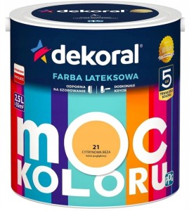 Dekoral Farba MOC KOLORU 5l Cytrynowa Beza