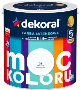 Dekoral Farba MOC KOLORU 5l Biały Dom