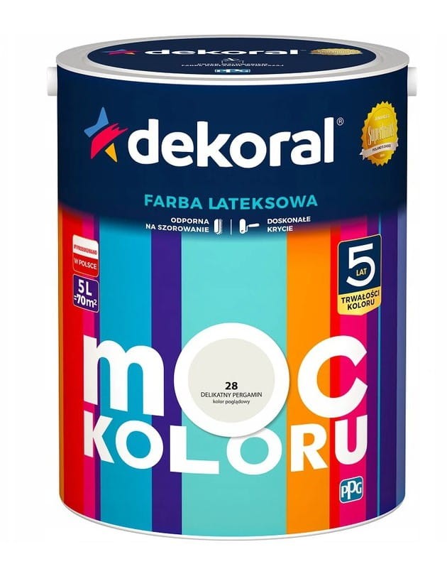 Dekoral Farba MOC KOLORU 2,5l delikatny pergamin
