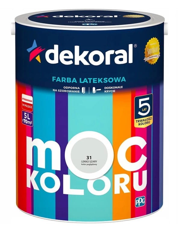 Dekoral Farba MOC KOLORU 5l lekko szary
