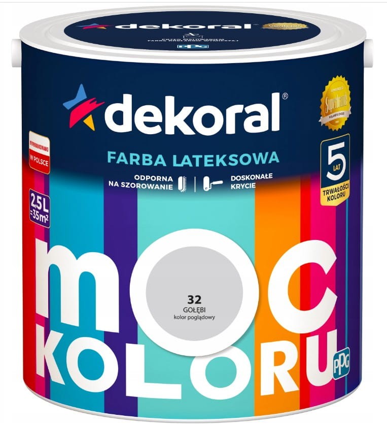Dekoral Farba MOC KOLORU 2,5l gołębi