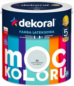 Dekoral Farba MOC KOLORU 5l Szary platynowy