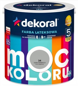 Dekoral Farba MOC KOLORU 2,5l Szara eminencja