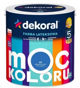 Dekoral Farba MOC KOLORU 2,5l niebieski klejnot
