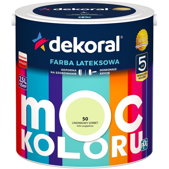 Dekoral Farba MOC KOLORU 5l limonkowy sorbet