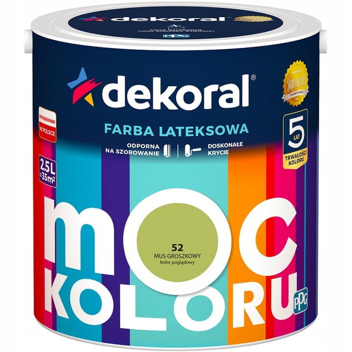 Dekoral Farba MOC KOLORU 2,5 mus groszkowy