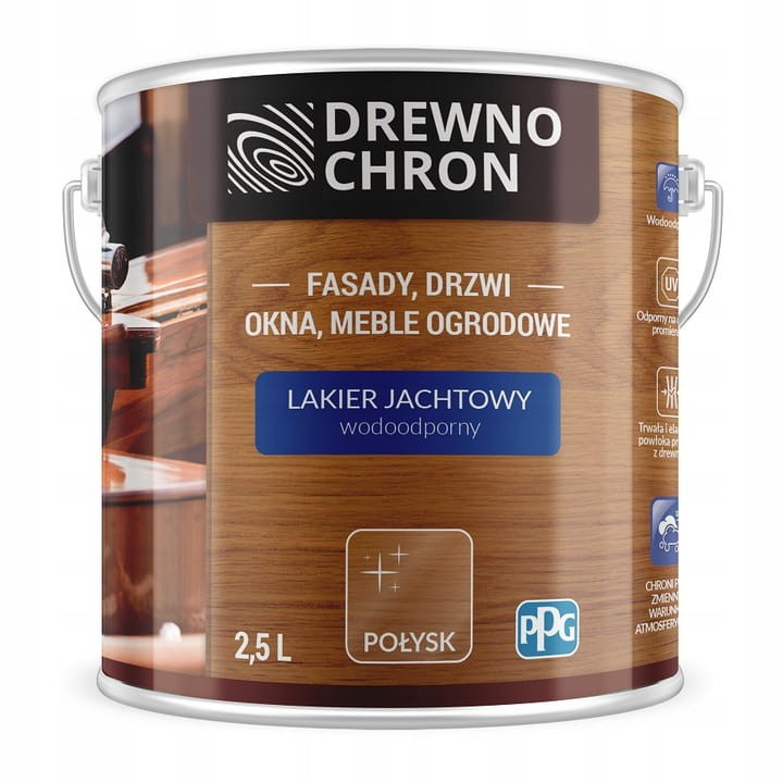 Drewnochron Lakier Jachtowy 2,5l Połysk