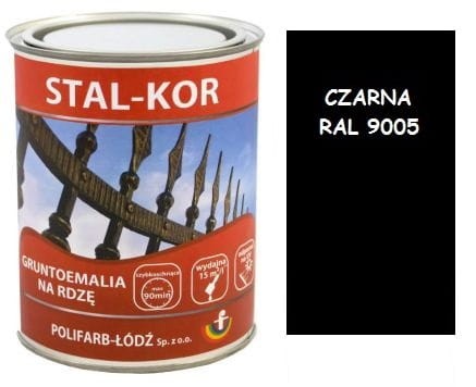 STAL-KOR Gruntoemalia na rdzę 0,8L CZARNY