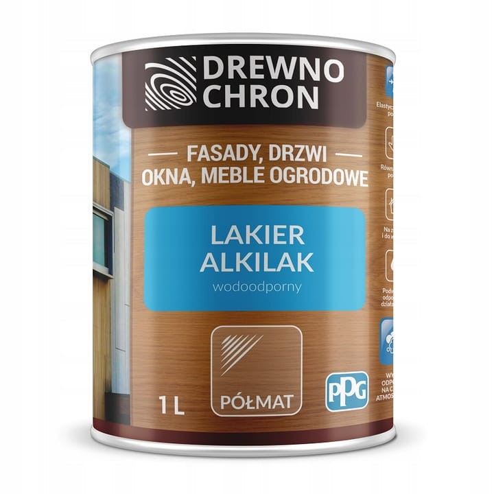 Drewnochron Alkilak 1L Półmat lakier zewnętrzny
