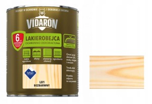 VIDARON Lakierobejca ochronno-dekoracyjna bezbarwna L01 750ml