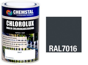 CHEMSTAL Emalia chlorokauczuk CHLOROLUX 10L ANTRACYT RAL 7016