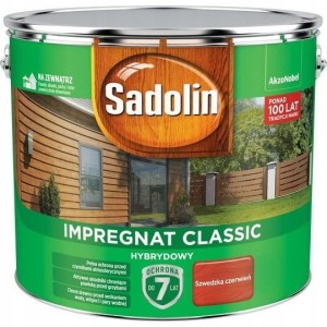 SADOLIN Classic Impregnat do drewna 9l SZWEDZKA CZERWIEŃ