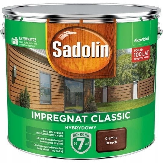 SADOLIN Classic Impregnat do drewna 9l CIEMNY ORZECH