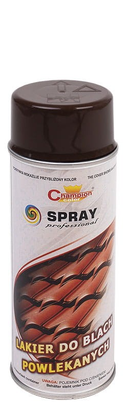 CHAMPION FARBA NA DACH BLACH SPRAY BRĄZ CZEKOLADOWY  RAL  8017