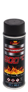 CHAMPION FARBA ŻAROODPORNA CZARNA SPRAY 400 ML RAL 9011