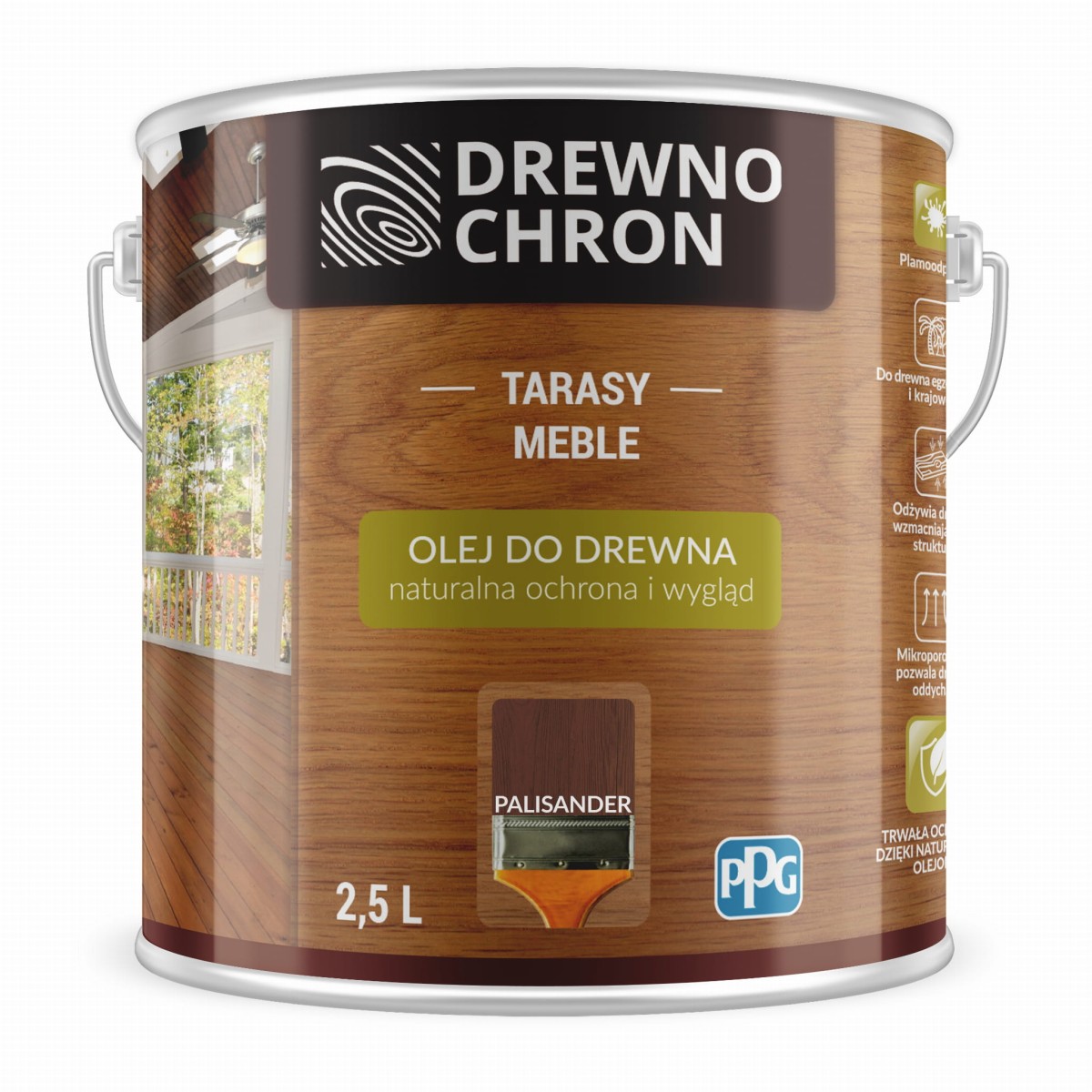 Drewnochron Olej do tarasów 2,5L Palisander