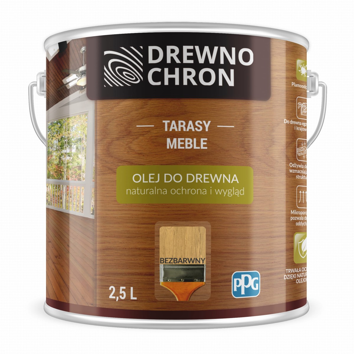Drewnochron Olej do tarasów 2,5L Bezbarwny