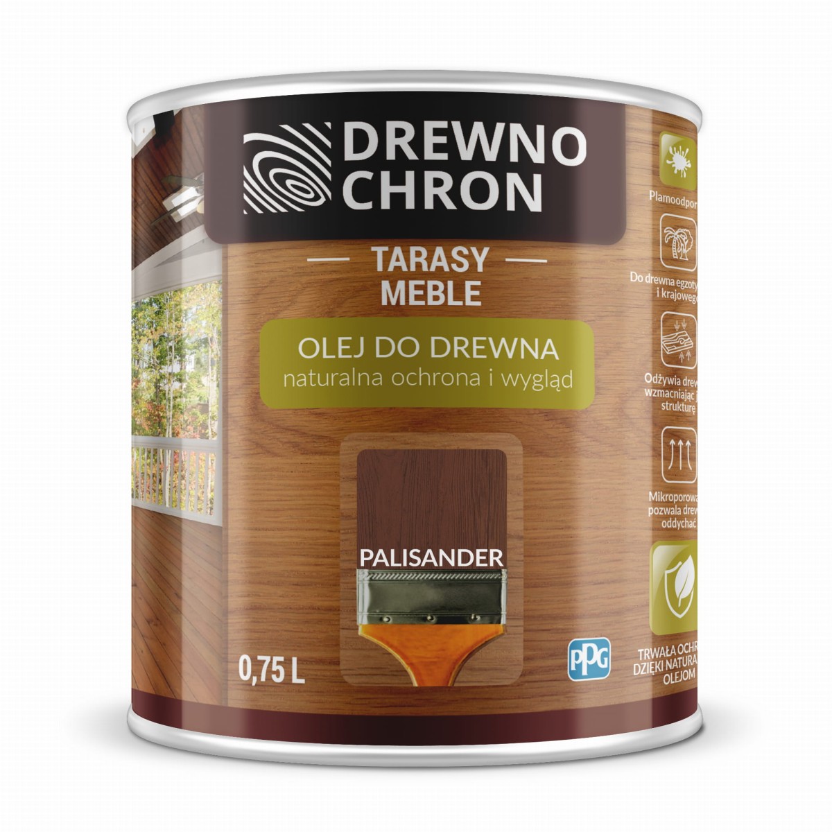 Drewnochron Olej do tarasów 0,75L Palisander