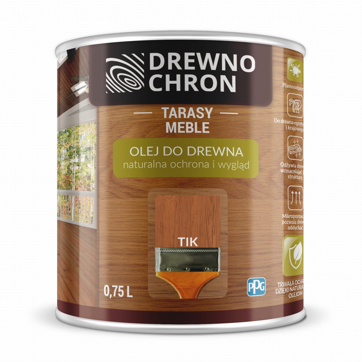 Drewnochron Olej do tarasów 0,75L Tik