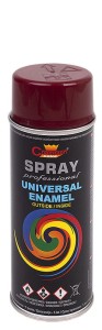 Spray uniwersalny emalia 400ml czerwony winny RAL3005